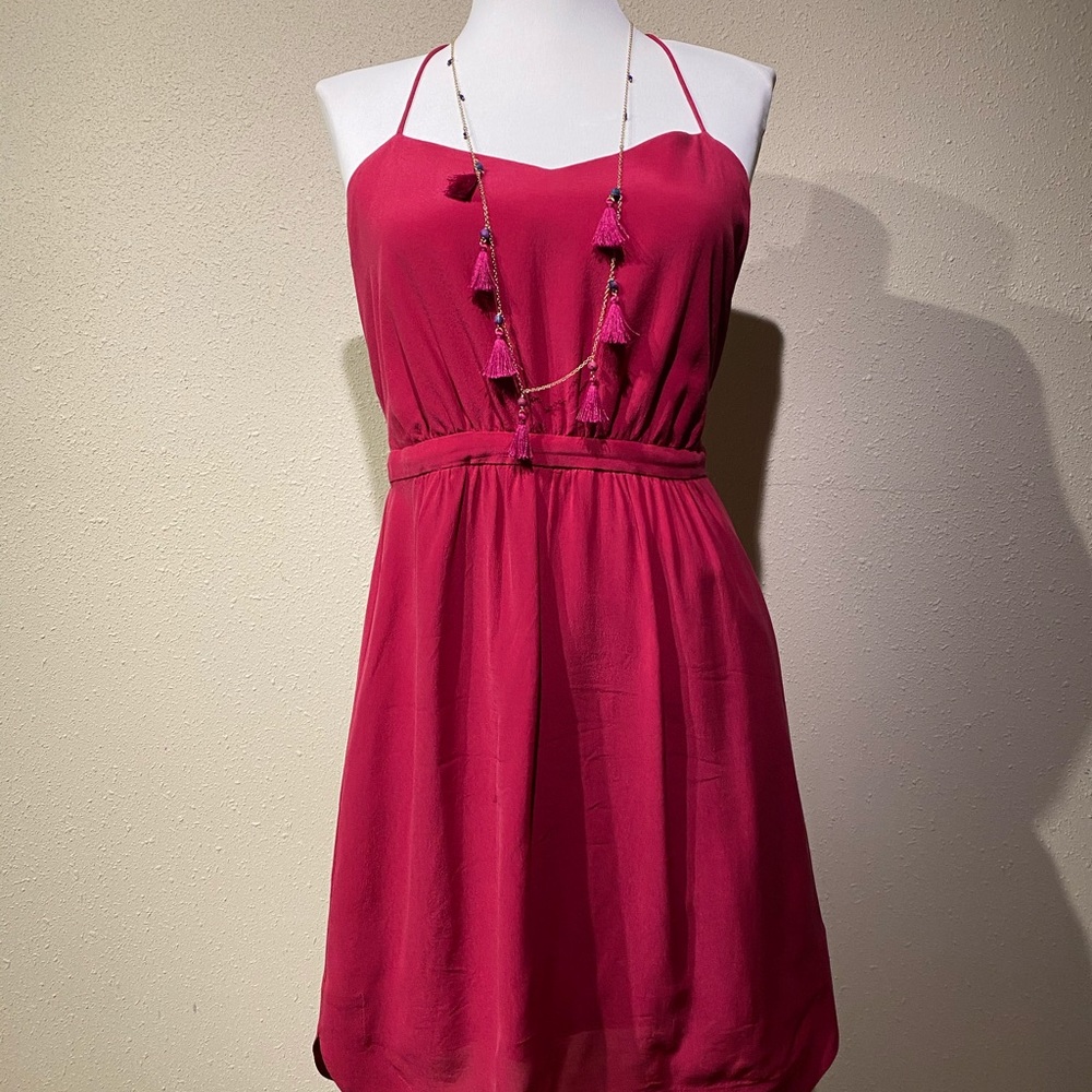 Madewell xs pink silk summer dress